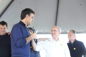 Novo governador Rodrigo Garcia e Secretário de Agricultura e Abastecimento do Estado de São Paulo Francisco Matturro visitam uma das primeiras fazendas que utiliza o sistema de integração Lavoura-Pecuária no Oeste paulista